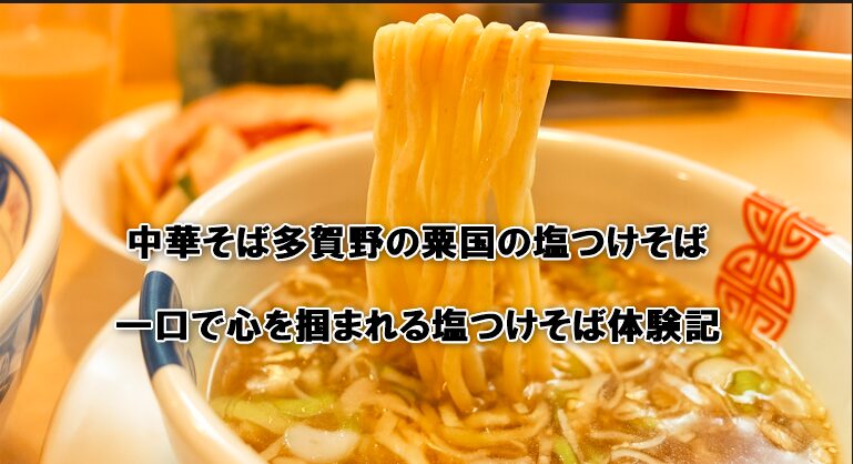 中華そば多賀野の粟国の塩つけそば